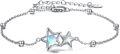 wholesale 925 Sterling Silver Opalite Star Charm Bracelet & Anklet Set for Women and Girls-0-0