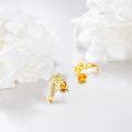 wholesale 14K Gold Dragonfly Stud Earrings with Cubic Zirconia - Mother's Day Gifts-0-5
