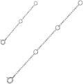 wholesale 925 Sterling Silver Rhodium 4 & 2 Rolo Chain Extender Nickel-Free Hypoallergenic Jewelry-0-0