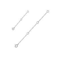 wholesale 925 Sterling Silver Adjustable Chain Bracelet Wholesale Set-Set 2''&4'' silver