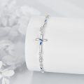 wholesale 925 Sterling Silver Infinity Heart & Cross Adjustable Bolo Bracelet for Women Girls Religious s-0-4