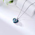 wholesale TOUPOP Evil Eye Necklace For Women - Sterling Silver Crystal Pendant With Heart - Fashion Jewelry Gifts -0-4