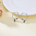 wholesale 925 Sterling Silver Raccoon Huggie Hoop Earrings for Women Girls Mothers Day Gifts Jewelry-0-1