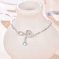 wholesale 925 Sterling Silver Infinity Bracelet with Moonstone Charm for Nurses and Women-0-1