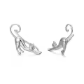 wholesale 925 Sterling Silver Hypoallergenic Cat Shaped Stud Earrings Wholesale for Women Girls Gifts 43mm Length-0-0