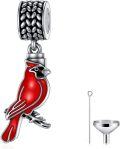 wholesale 925 Sterling Silver Red Cardinal Sunflower Heart Cross Family Tree Cremation Charm Urn Bead Bracelet Keepsake Memorial Locket-0-0