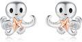 wholesale 925 Sterling Silver Starfish and Octopus Stud Earrings - Ocean Inspired s for Her-0-0
