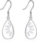 wholesale 925 Sterling Silver Teardrop Opal Drop Earrings for Women-0-0