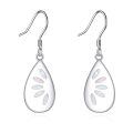 wholesale 925 Sterling Silver Teardrop Earrings With Opal Inlays-0-0