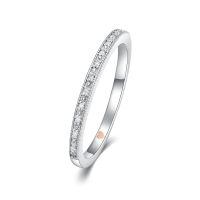 wholesale Real Diamond Bands Ring 14K Gold Plated Solid 925 Sterling Silver Stackable Engagement Rings for Her,Wedding Promise Ring for Women Jewelry Gift for Her -white-gold-plated-silver
