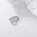 wholesale 925 Sterling Silver Heart-Shaped Pendant Necklace for Women - Always My Sister Forever My Friend-0-4