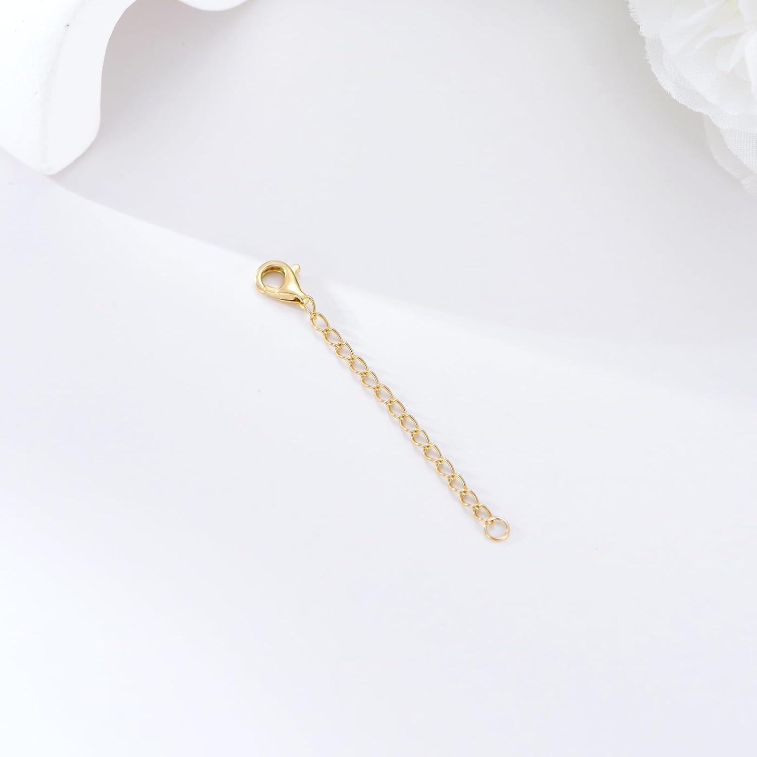 Gold Chain Extension with Lobster Clasp - Length Adjustable Jewelry Accessory for Necklaces and Anklets-0-1