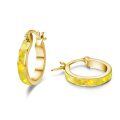 wholesale 925 Sterling Silver Plated Yellow Gold  Yellow Fire Opal Huggie Hoop Earrings for Women-0-0