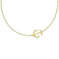 wholesale 14k Gold Chain With Anchor Pendant Simple Elegant Design-Anchor Style
