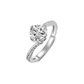 TOUPOP Sterling Silver D Color Vvs1 Moissanite Rings-0-0