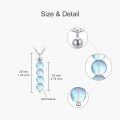 wholesale 925 Sterling Silver Blue Moonstone Dangle Pendant Necklace-0-4