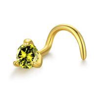 wholesale 14k Gold Moissanite Nose Stud Screw Round Prong Set Piercing Jewelry-11 Nov-Yellow-08 Aug-Yellow