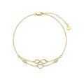 TOUPOP 14k Yellow Gold Infinity Heart Anklet For Women, 8+2 Inch-0-0