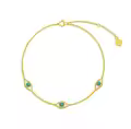 wholesale 14K Gold Turquoise Evil Eye Chain Anklets Wholesale for Women - 7 Inches s for Wife and Mom-0-0