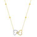 wholesale 14K Gold & CZ Infinity Heart Pendant Necklace for Women - 2-Tone-0-0