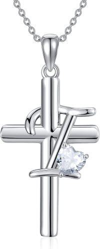 wholesale 925 Sterling Silver A Z 26 Letter Alphabet Pendant Necklace for Women-9-I