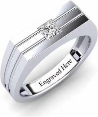 wholesale Sterling Silver Moissanite 1 3ct D VVS1 Men s Ring Customizable-01-Moissanite Ring