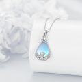 wholesale 925 Sterling Silver Teardrop Clover & Crown Claddagh Pendant with Peridot Stone Necklace for Womenç±å°å°å¯å°ç¹åå é¡¹é¾-0-4