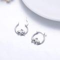 wholesale 925 Sterling Silver Elephant Huggie Hoop Earrings for Sensitive Ears-0-1
