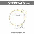 wholesale 14k Gold White Opal Ball Bead Station Chain Bracelet-0-4