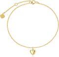 wholesale 14K Gold Heart Charm Ankle Anklet for Women - Adjustable Length (9-12 Inches)-0-0