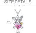 wholesale Sterling Silver Stone Elephant Urn Necklace for Ashes Memorial Jewelry Gift-0-3