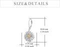 wholesale 925 Sterling Silver Sunflower Heart Drop Earrings for Women-0-2