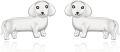 wholesale 925 Sterling Silver Dachshund Dog Stud Earrings for Women - Pet Lover Gift Ideas-0-0