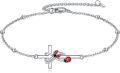 wholesale 925 Sterling Silver Cross Bracelet with Ladybug Charm for Women Birthday Gift for Mom-0-0