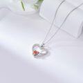 wholesale TOUPOP Rose Infinity Heart Necklaces For Women Sterling Silver Forever Love Heart Pendant Necklaces For Girls Her Jewelry Birthday Anniversary Christmas Gifts -0-5