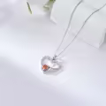 TOUPOP Sterling Silver Rose Infinity Heart Pendant Necklace For Women Girls Gifts-0-5