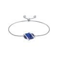 wholesale 925 Sterling Silver Abalone Shell Square Charm Adjustable Bolo Bracelet for Women-0-18