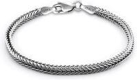wholesale 925 Sterling Silver Italian Franco Foxtail Chain Anklet for Women and Men-6.5 Inch