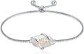 wholesale 925 Sterling Silver Opal Mom Charm Bolo Bracelet for Women-0-0