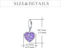 wholesale 925 Sterling Silver Metal Drusy Crystal Heart Dangle Earrings (Pink/Blue/Purple) Leverback Drop s for Women-0-17