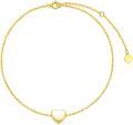 wholesale 14K Solid Gold Nickel-Free Lead-Free Heart Charm Bracelet for Women-0-0