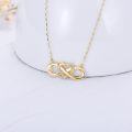wholesale 14K Gold Infinity Heart Diamond Pendant Necklace for Women 18 inch-0-2