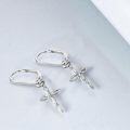 wholesale 925 Sterling Silver Celtic Knot Cross Leverback Drop Earrings-0-3