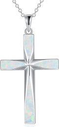 wholesale Sterling Silver Origami Cross Pendant Necklace Religious Jewelry Gift for Women Men-0-0