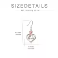 TOUPOP Sterling Silver Rose Flower Dangle Drop Hook Earrings-0-5