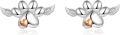 wholesale 925 Sterling Silver Angel Heart Wings Stud Earrings - Cute Animal Jewelry for Women-0-0