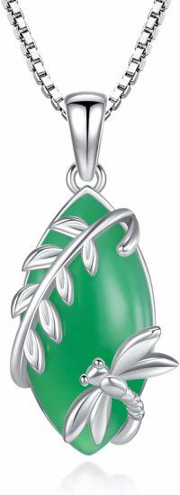 wholesale 925 Sterling Silver Birthstone Dragonfly Pendant Necklace for Women-May