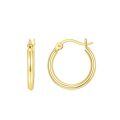 wholesale 14K Gold Round Hoop Earrings for Women - Shiny Polished Lightweight 12mm Diameter Jewelry Accessories-0-0