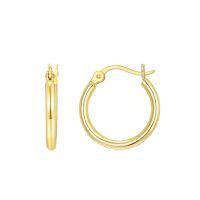 wholesale 14K Gold Round Hoop Earrings for Women - Shiny Polished Lightweight 12mm Diameter Jewelry Accessories-style 13