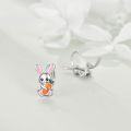 wholesale 925 Sterling Silver Bunny Carrot Leverback Studs for Girls Women Gifts-0-3
